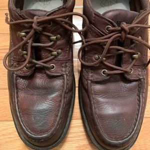 Lehigh dark brown steel toed shoes